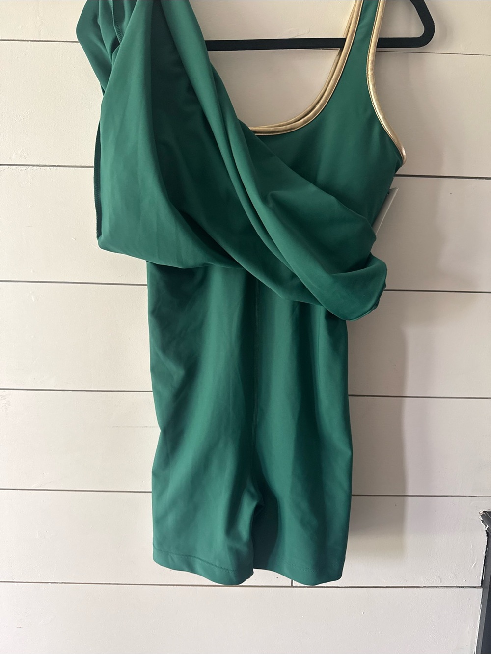 Aqua x Venus Williams Green Tank Dress with Gold Trim - Picture 9 of 9
